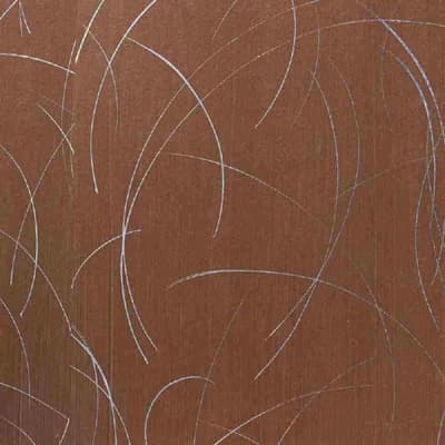 Eliá Non-Pasted Matte Wallpaper — Deep Copper,Silver