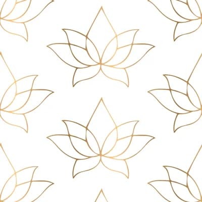 Lotus Lines 10' L x 24" W Wallpaper Roll — Indigo