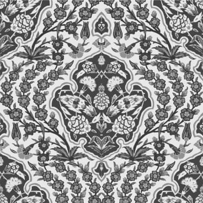 Nomad Ottoman Large 10' L x 24" W Wallpaper Roll — Grays