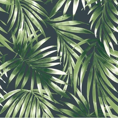 Kabuki Floral Vinyl Non-Pasted Matte Wallpaper Roll — Green