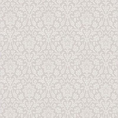 Laura Ashley Annecy Paintable Wallpaper Roll — Dove Gray