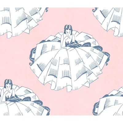 Yuki Osada Non-Pasted Satin Wallpaper Double Roll — Pink