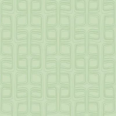 Square Pattern 33' L x 20.5" W Wallpaper Roll — Green
