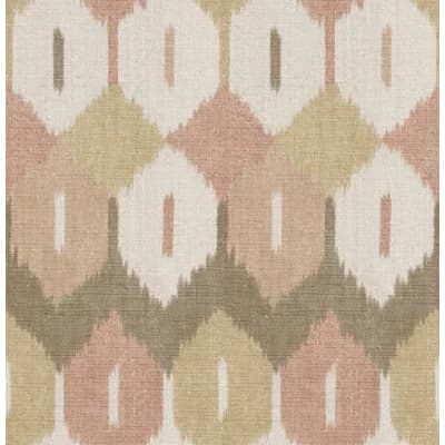 Abilene Apricot Ikat Wallpaper — Orange