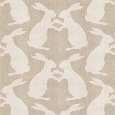 Kids Rabbits 10' L x 24" W Peel and Stick Wallpaper Tile — Sunlit Rose