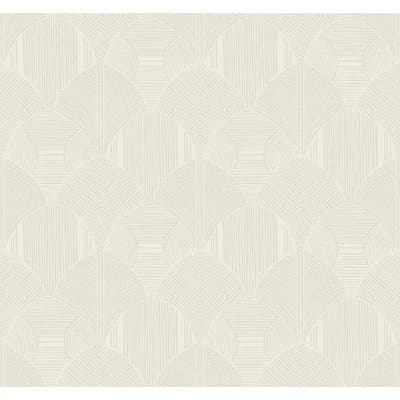 Meyberg Silver Geometric Wallpaper — Ivory