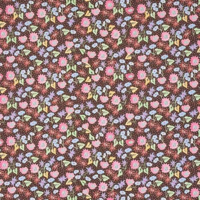 Schumacher x Happy Menocal Calico Wallpaper — Multi On Brown