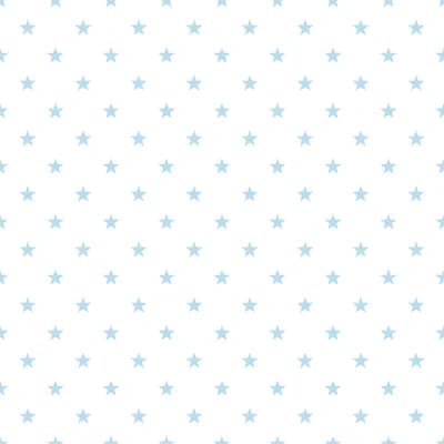 Just 4 Kids 2 Tiny Stars Design 33' L x 21" W Wallpaper Roll — Blue,White