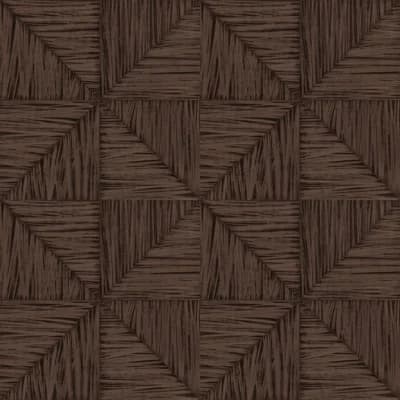 Parquet Small - Wallpaper by Norman Wyatt Home — Walnut Brown