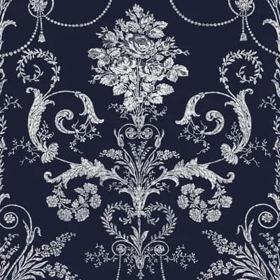 Laura Ashley Josette Wallpaper Roll — Midnight