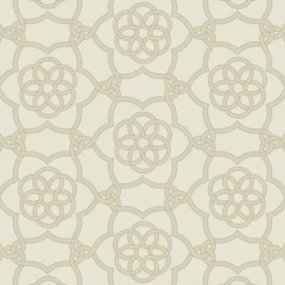 Floret Lattice - Wallpaper — Silver Sage