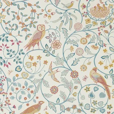Newill Wallpaper — Indigo Saffron
