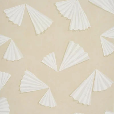 Schumacher X Backdrop Antoinette Wallpaper — White