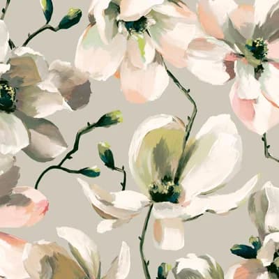 Flora Collection Cherry Blossom Wallpaper Roll — Beige