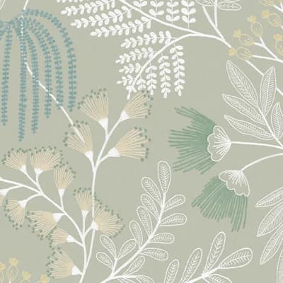 Richmond Navy Wallpaper — Green