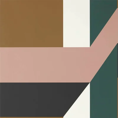 Impact Geo Wallpaper — Muddy Amber,Tuscan Pink,Huntsman Green