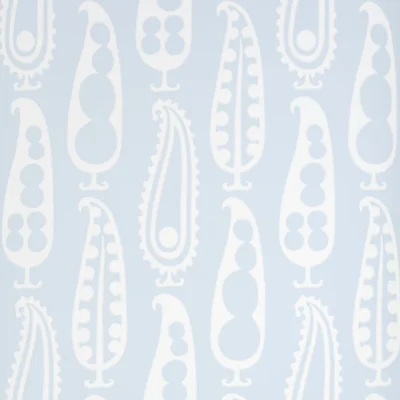 Schumacher x Drusus Tabor Paisley Peas Wallpaper — Sky