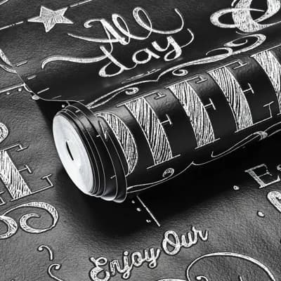 Abstract Non-Pasted Matte Wallpaper Roll — Black,White