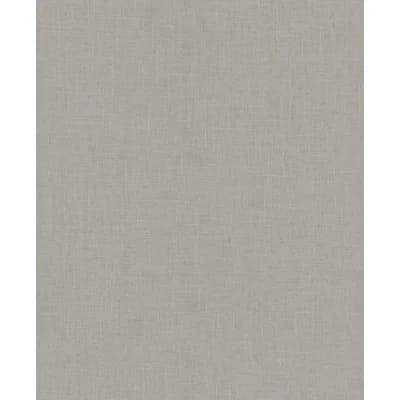 Woods and Wicker Collection Simple Plain Texture Wallpaper Roll — Gray