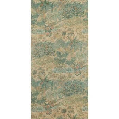 32.94' L x 26.97" W Smooth Wallpaper Roll — Sage,Beige