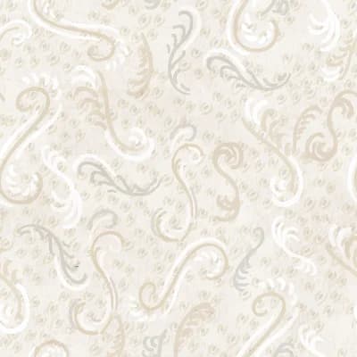 Yuki Osada Floral Non-Pasted Satin Wallpaper Double Roll — Turquoise