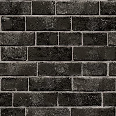 Macdougal 16.5' L x 20.5" W Peel and Stick Wallpaper Roll — Black,Dark Charcoal