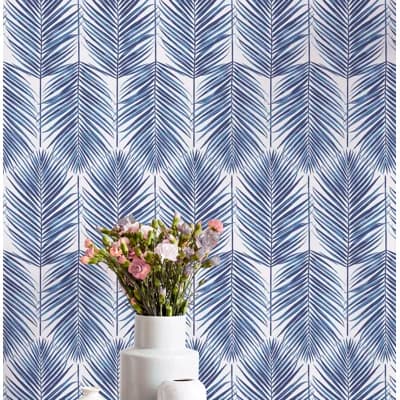Transform Floral Vinyl Peel & Stick Wallpaper Roll — Blue