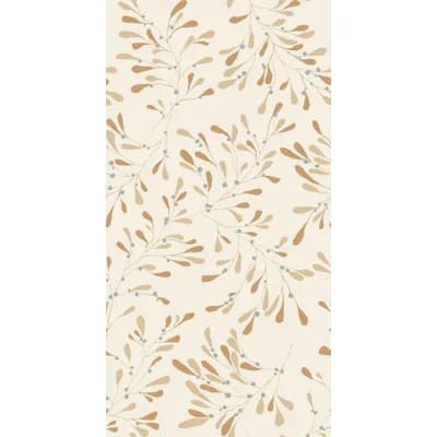 Susan Hable Floral Non-Pasted Satin Wallpaper Double Roll by Susan Hable — Orange,Green