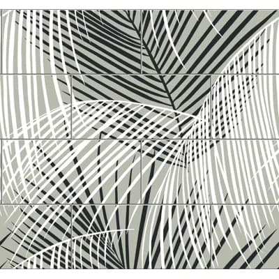 18' L x 27" W  Peel and Stick Wallpaper Roll — Ebony,Fieldstone