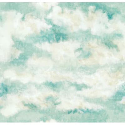 ORIENT EXPRESS Wallpaper Roll — Turquoise,Taupe