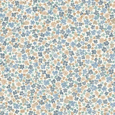 Little Dreamers Collection All-Over Classic Floral Wallpaper Roll — Blue