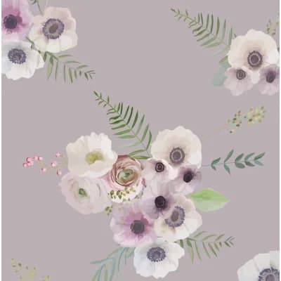 Victorian Flowers Floral Vinyl Non-Pasted Matte Wallpaper Roll by Jamie Graney — Fawn,Floral