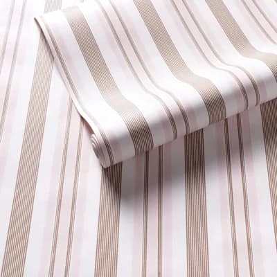 Georgina Stripe Wallpaper — Pink