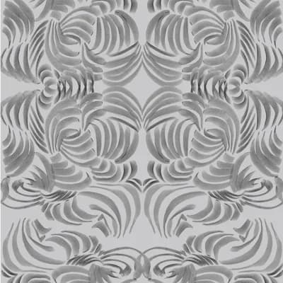 Abra Flora 10' L x 24" W Wallpaper Roll — Silver