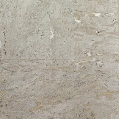 24' L x 36" W Metallic Peel and Stick Wallpaper Roll — Metallic Silver,Cove Gray