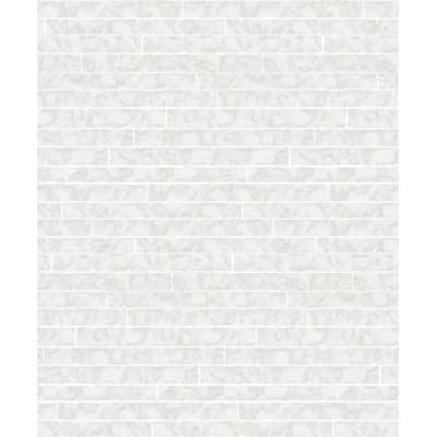Gray Resource Geometric Non-Pasted Metallic Wallpaper Roll — Silver