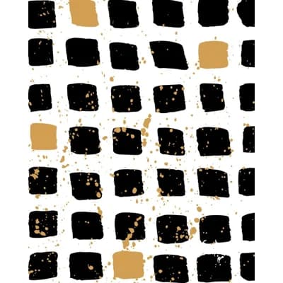 High Rise Geometric Fabric Peel & Stick Matte Wallpaper Roll by Jamie Graney — Gold