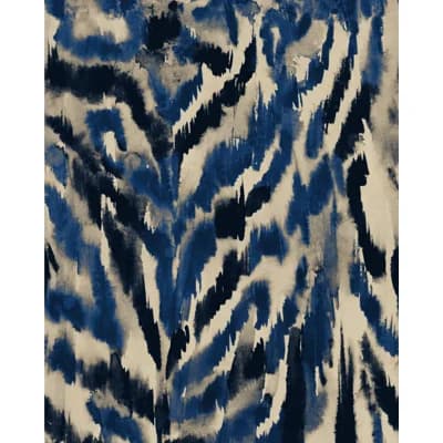 LA DOLCE VITA Animal Print Non-Pasted Matte Wallpaper Roll — Blue,Taupe