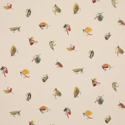 Fly Fishing Non-Pasted Matte Wallpaper Roll — Ivory