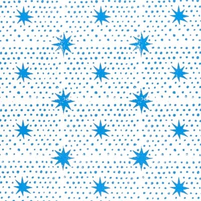 Schumacher x Molly Mahon Spot & Star Wallpaper — Blue