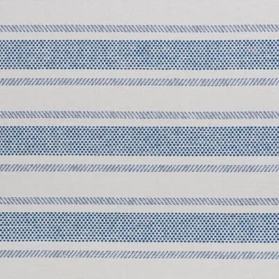 Oxnard Striped Fabric Non-Pasted Matte Wallpaper Roll — Blue