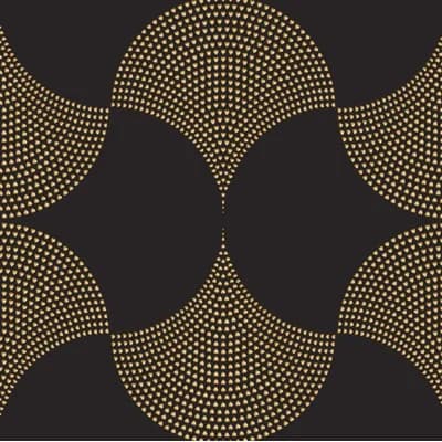 Abstract Vinyl Non-Pasted Matte Wallpaper Roll by Jamie Graney — Gold,Black