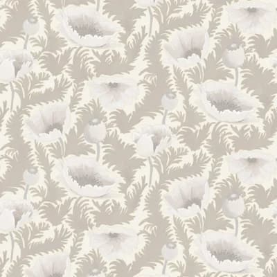Poppy Bloom - Floral Wallpaper — Earthen Taupe