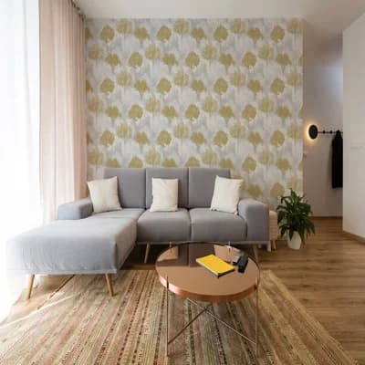 Zen Non-Pasted Matte Wallpaper Double Roll — Mustard