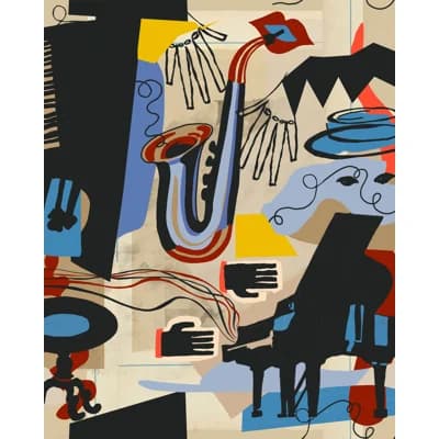 JAZZ LIVE Wallpaper Roll — Taupe
