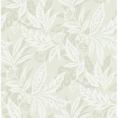 Anita Dove Woodland Floral Wallpaper — White