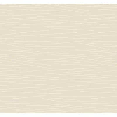 Line Horizon Abstract Non-Pasted Wallpaper Roll — Blonde