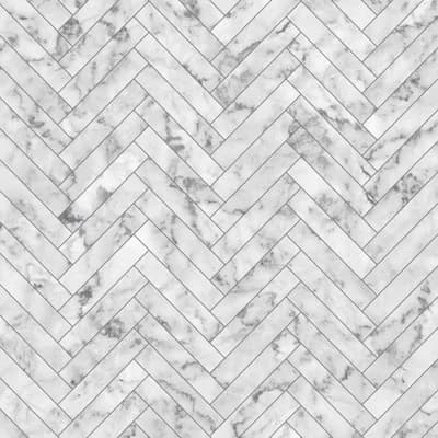 Jadenne Marble Vinyl Peel & Stick Matte Wallpaper Double Roll — White