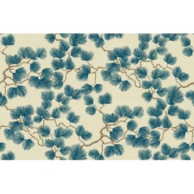 Mons Klint Floral Non-Pasted Matte Wallpaper Roll — Blue