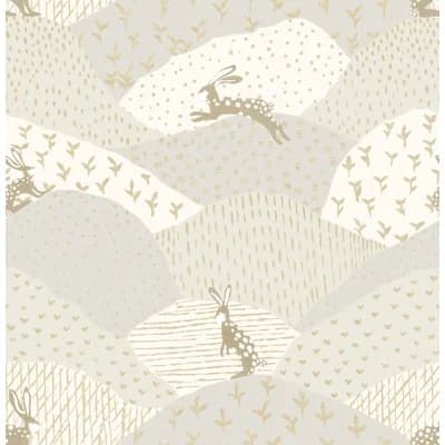 Peter Black Rabbit Fields Wallpaper — Blue